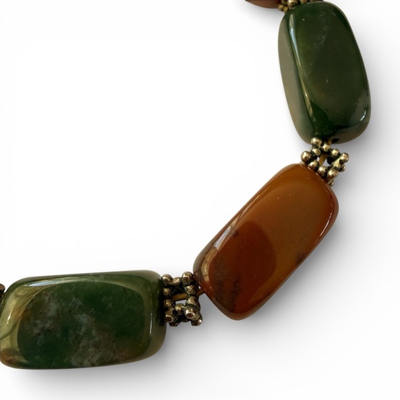 Handcrafted Natural Semi‑Precious Stone Bracelet - Multicolored Stretch, 8" - Picture 6 of 12